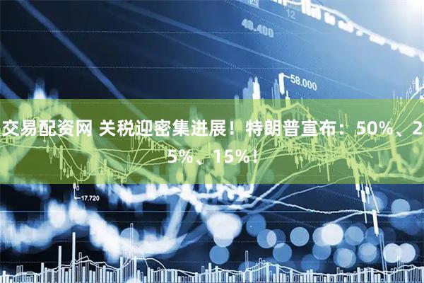 交易配资网 关税迎密集进展！特朗普宣布：50%、25%、15%！